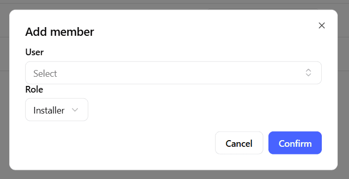 Add Workspace Member Dialog