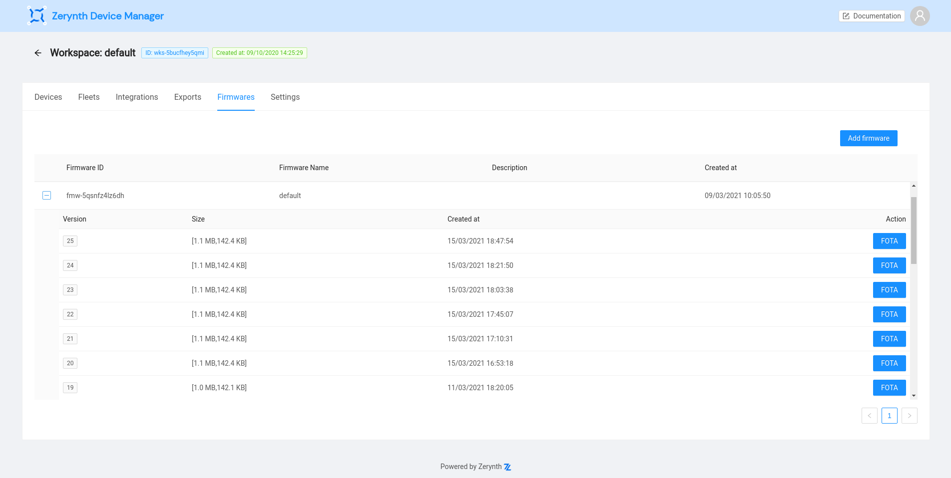 FOTA firmware selection