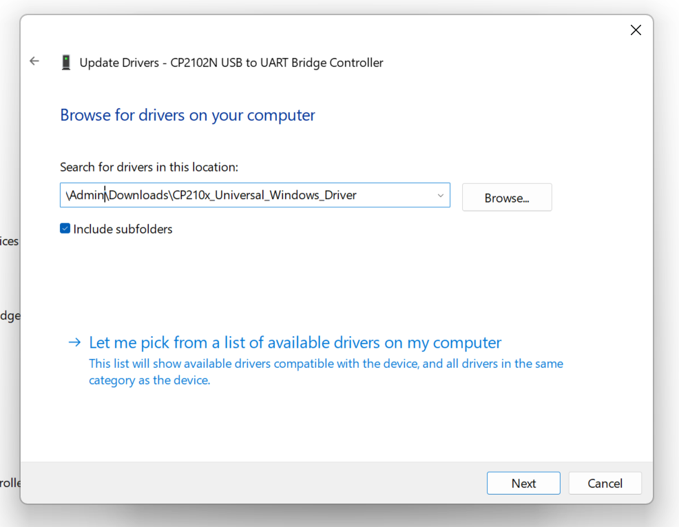 Select folder